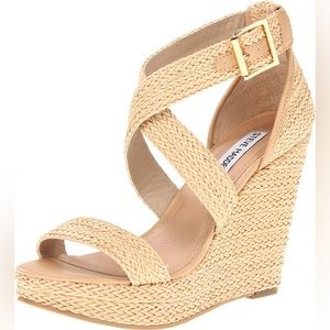 Steve Madden - cream wedges, size 8